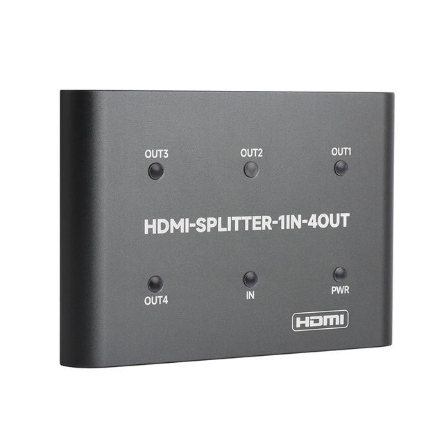 Weixue 4-Way HDMI Splitter 4K High-Definition Converter One-In-Four-Out Screen Splitter for Sharing Display Content