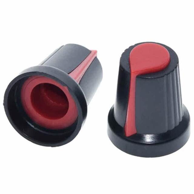 Potentiometer Knob Switch Cap (Heart-Shaped Knob, Various Colors) Inner Diameter 6mm, Outer Diameter 15Mm*Height 17mm