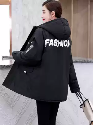 Tooling down cotton clothes cotton clothes women's autumn and winter 2021 new wild loose medium and long version of quilted jacket Parker jacket