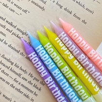 Korean ins loveisgiving macaroons English letters happybirthday birthday candles