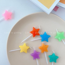 Korean ins Wind loveisgiving little star party birthday candle cute color five-pointed star