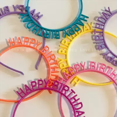 Korea ins loveisgiving Happy birthday happybirthday Alphabet hairband children's party