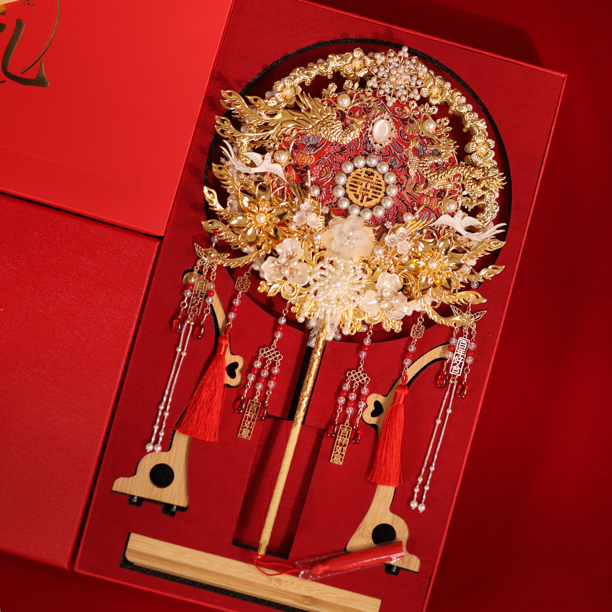 両面扇子花嫁結婚式DIY材料パッケージ手作り結婚式秀和扇子完成品高級結婚祝い