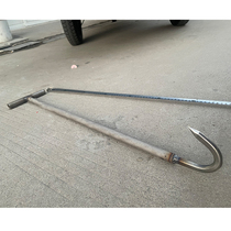 Pig killing hook stainless steel T-shaped hook T-shaped pork hook hand pull hook beef and mutton hook meat hook lengthened slaughter hook
