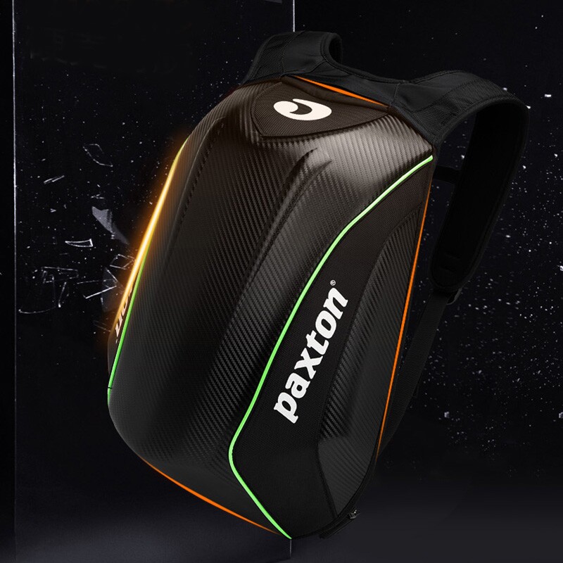 Motorcycle new carbon fiber backpack Kawasaki Denni motorcycle equipped riding helmet travel bag waterproof hard shell men and women