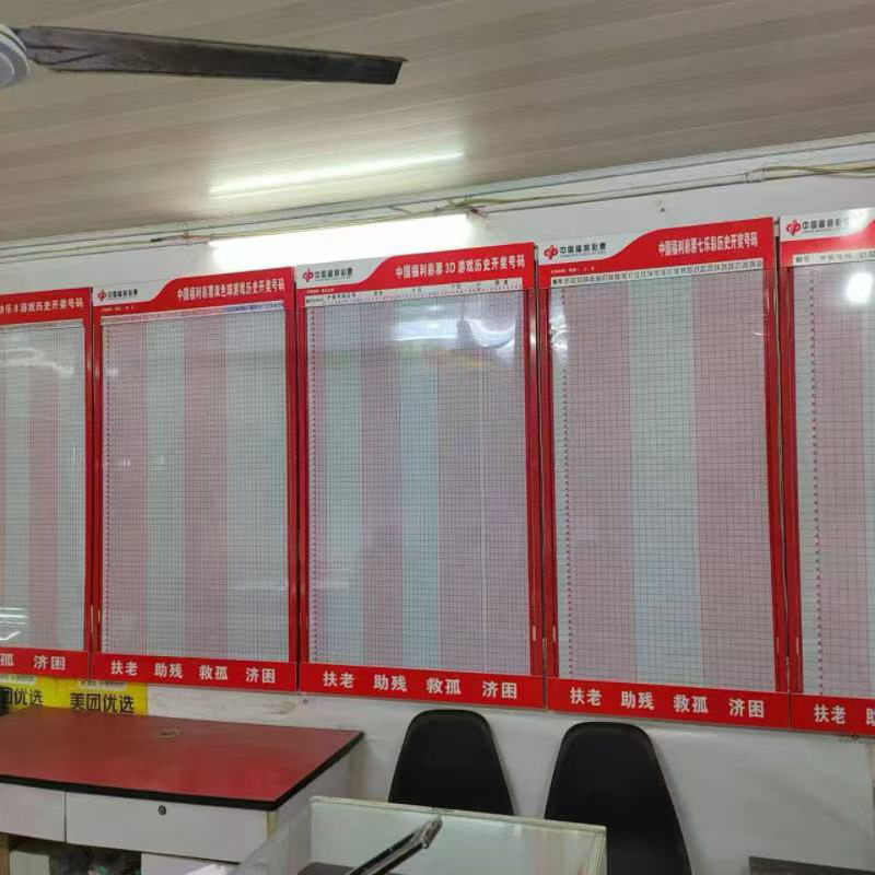 Lottery Chart for the Double Color Ball 3D Lottery/Happy 8 Distribution Chart with Continuous Scrolling/Aluminum Alloy Frame