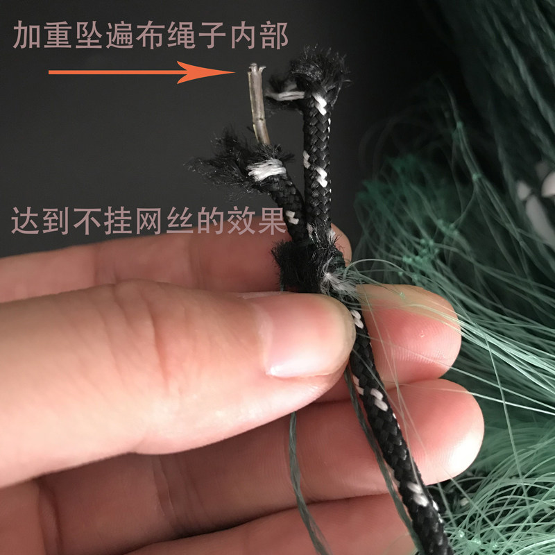 High-quality green wire rope falling fishing net fishing net sticky net three-layer wire mesh fishing net sinking net 3-6 meters high and 100 meters long