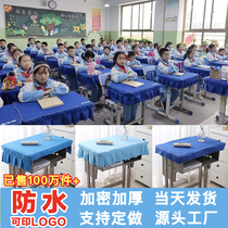 Elementary school classroom desk tablecloth desk cloth mat table cover desk cover cover cloth waterproof table mat 40×60 sky blue