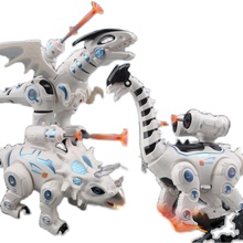 机械战龙恐龙机器人玩具电动发声行走发射子弹霸王龙儿童仿真动物