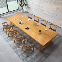 Solid wood conference table long table simple modern log desk long table simple table reading table table table desk