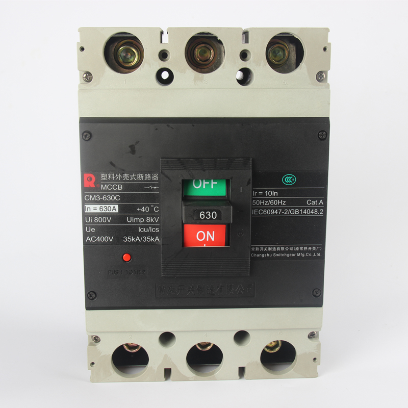Changshu plastic shell circuit breaker CM3-630L 3300 circuit breaker 400A 500A 630A CM3-630M
