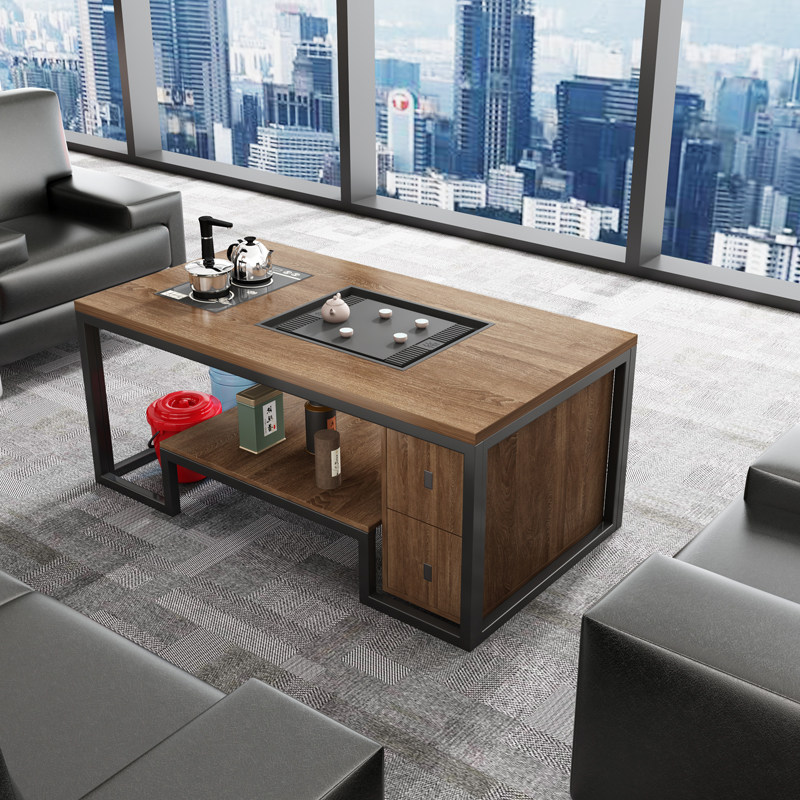 Modern minimalist Living room Home Full automatic Gongfu Tea Several drawers Cabinets Integrated Tea Table Office Tea Desk-Taobao