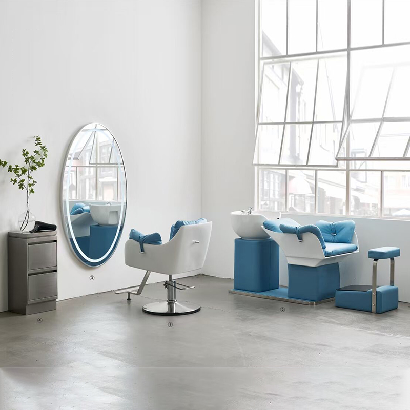 Net red barber shop hairdresser Half-lying flush bed hairdresser with special comfort and energy-saving bao water heater