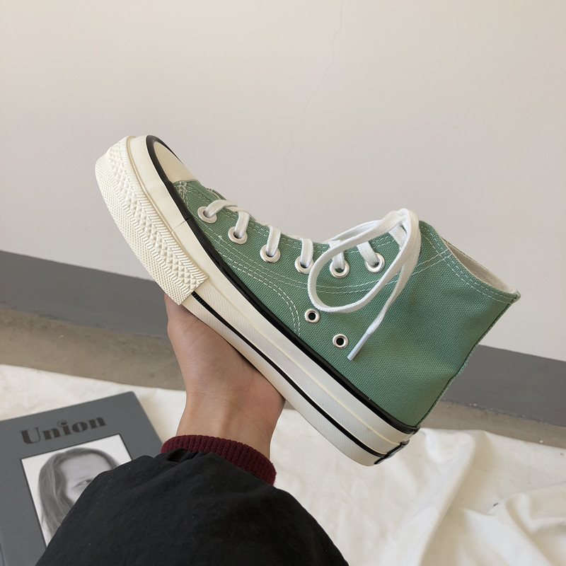 Xu Liumang mùa xuân mới in đường phố những năm 1970 giày cao gót màu xanh bạc hà giầy nữ nike