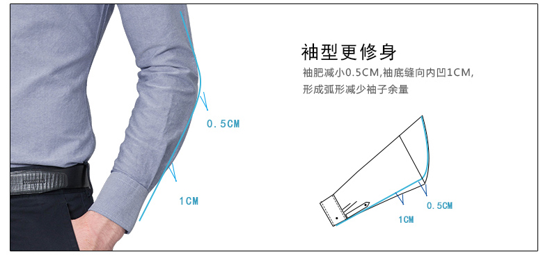 日本 深海 DeepOcean 100%新疆长绒棉 男免烫长袖牛津纺衬衫 图6