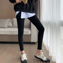  Aunt Cui custom shark pants plus black stretch leggings thin leggings womens autumn and winter plus velvet outer wear