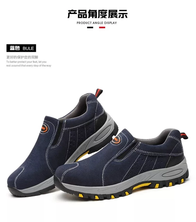 Welding labor protection shoes for men in summer, steel toe caps, anti-smash, anti-puncture, one-legged, breathable, anti-odor, wear-resistant work safety shoes