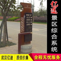 Beautiful country road sign Sign board Antique publicity column Stainless steel bulletin board Beautiful country road sign