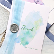 Birthday graduation original design handmade watercolor greeting card thank you for giving friends girlfriends teacher gifts can be customized