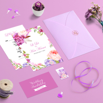 Purple premium wedding invitation plastic surgery hospital promotional invitation DM single custom do printing design