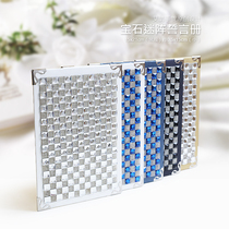 Crystal gem oath card high-grade male and female host hand card line clip Stage props Wedding ceremony Best man Bridesmaid