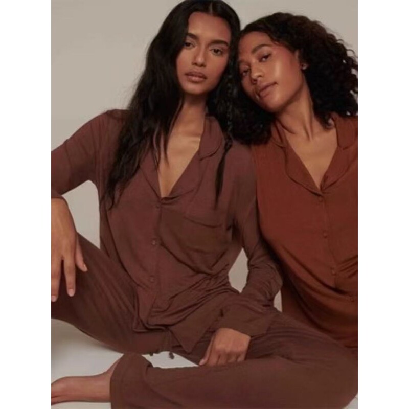 Outlet Clearance 70% off Kardashian Spring/Summer Modal Pajamas Pure Cotton Long Sleeve Long Pants High-End Women's