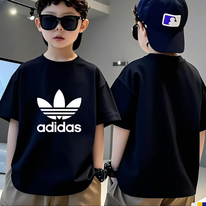 2026 New Boys' Short-Sleeved T-Shirt, Three-Leaf Trendy Children's Pure Cotton T-Shirt, Summer Breathable Trendy Top for Older Children 2026 New Boys' Short-Sleeved T-Shirt, Three-Leaf Trendy Children's Pure Cotton T-Shirt, Summer Breathable Trendy Top for Older Children