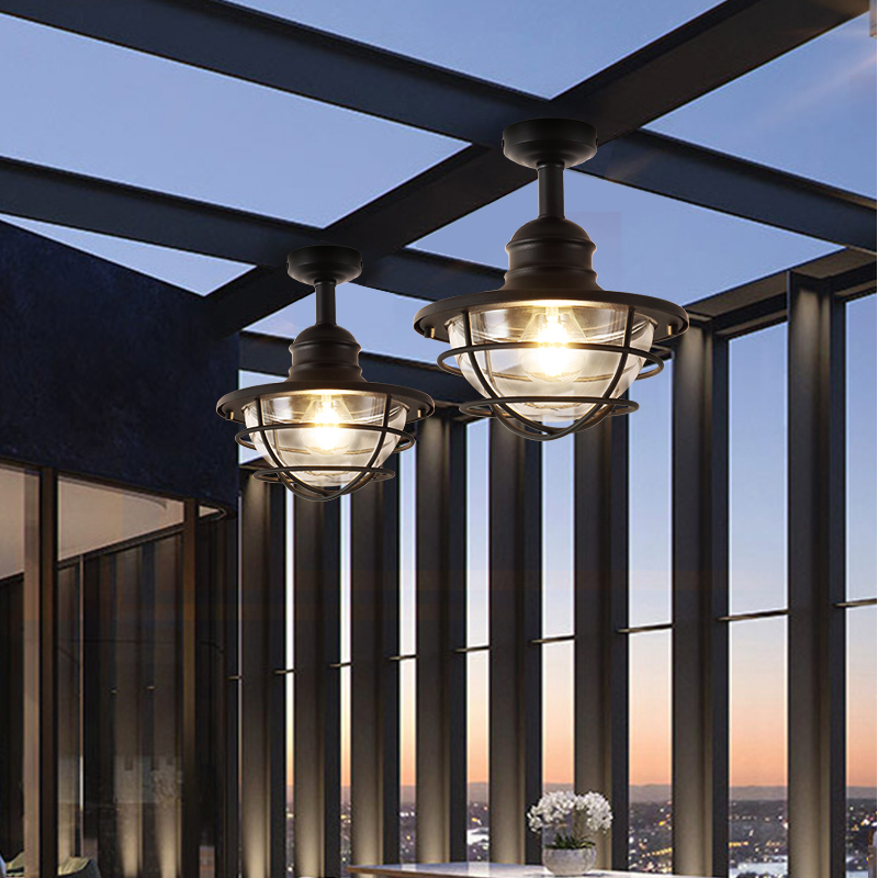 American Sunroom Special Lamp, Outdoor Ceiling Lamp, Glass Canopy Ceiling Lamp, Outdoor Waterproof Garden Lamp, Balcony Chandelier