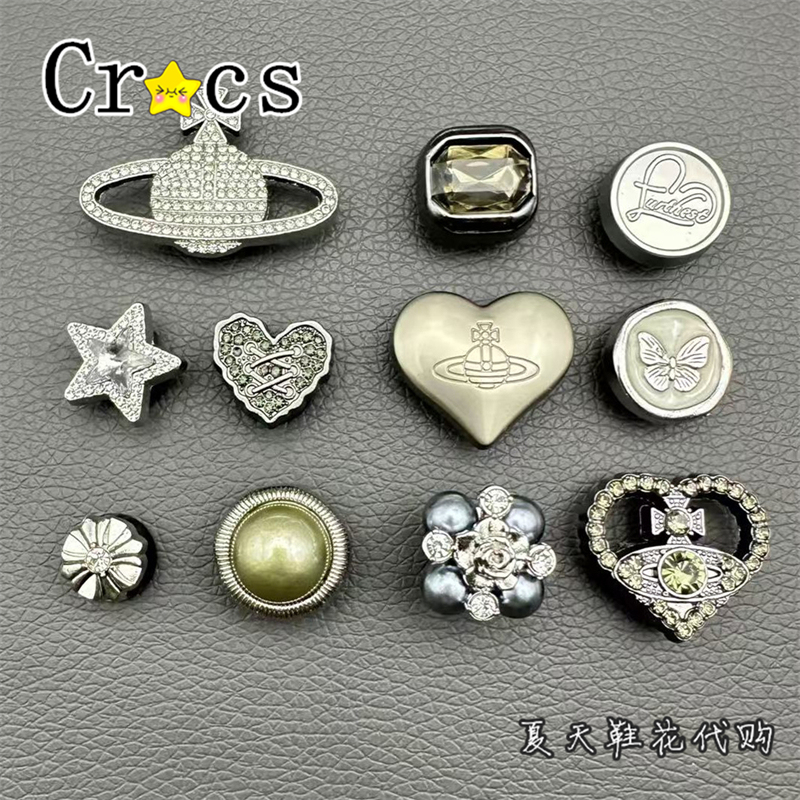 2025 New Model Compatible with Crocs Clogs Shoe Charms Zhibixing Metal DIY Lost Saturn Series Shoe Decoration Clips 2025 New Model Compatible with Crocs Clogs Shoe Charms Zhibixing Metal DIY Lost Saturn Series Shoe Decoration Clips