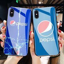 Pepsi mobile phone shell Apple x blue fat house happy water glass 6s male 6 funny iPhone8plus shake sound with the same 7p personality xr creative iPhoneX tide brand x fun