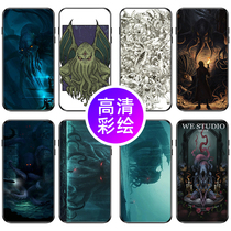 Ksulu mobile phone shell Apple 11 Huawei p40 Monster Vivo small crowdoppo dark black iphone11 disgusting x terror xr retaste 8plus perimeter p30 ma