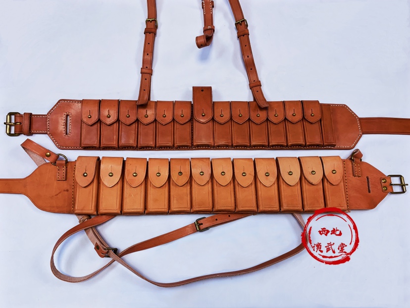 War of Resistance Army Mauser Box Cannon Refute Shell Fast Slow Machine Kowloon With Tanning Leather Head Layer Cow Leather Waistcoat Casket Bag-Taobao