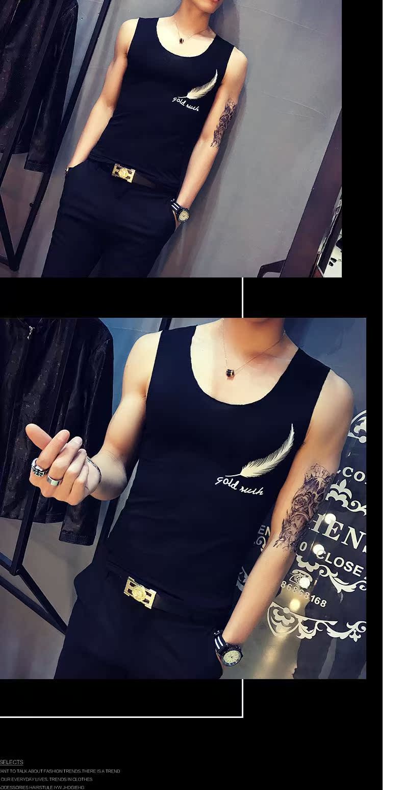 Áo vest mùa hè không thấm mồ hôi vest nam rộng vai thể thao chạm đáy áo sơ mi Hàn Quốc xu hướng áo thun không tay - Lót áo ba lỗ nam cao cấp