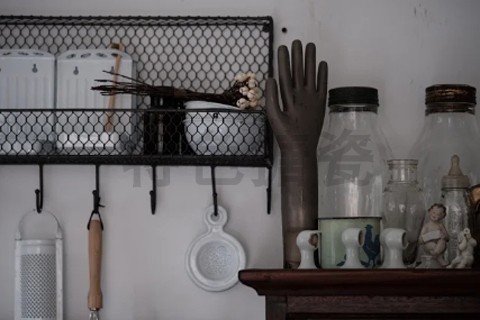 Defective 1900country style European and American retro country enamel enamel tea filter