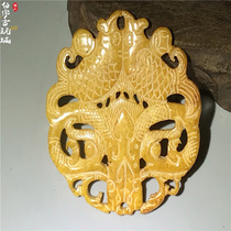 Warring States old jade antiques antiques Jade old Jade ancient jade empty old objects old goods pendant double fish pendant
