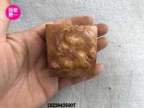 Hot sale antique jade Jade antique carving jade imitation Unearthed High ancient jade pendant crafts lion crane bucket seal