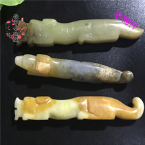 Antique Jade antique jade bi Ming and Qing dynasties Han antique old Jade jade ornaments high ancient jade pendants Tiger charm