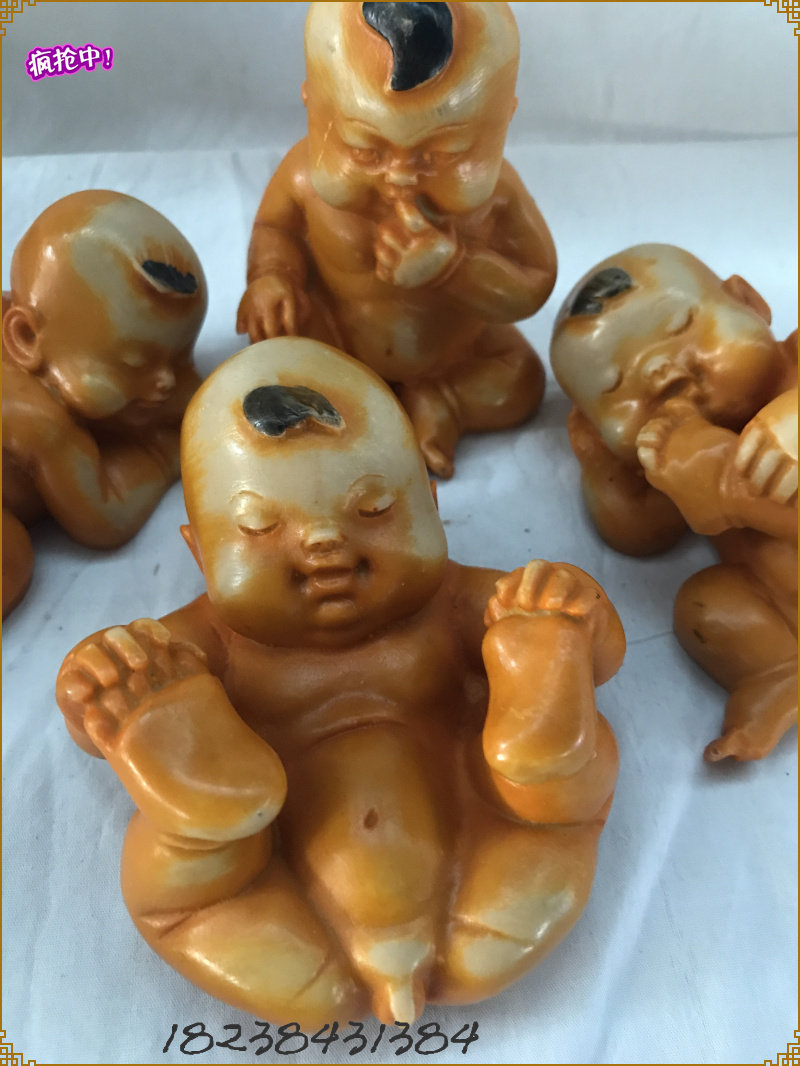 Antique Miscellaneous Collection Antique Old Resin Ornament Handicraft Decoration Large Joyful Joy