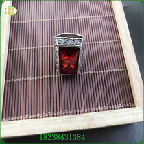 Hot turquoise Tibet Tibetan jewelry Nepal Tibetan silver inlaid turquoise ring Men and womens ring pass number hot sale
