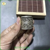 Men and womens finger Miao silver pure white copper Tibetan silver jewelry ring ring pass number imitation silver finger craft