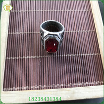 Hot turquoise Tibet Tibetan jewelry Nepal Tibetan silver inlaid turquoise ring mens and womens ring a pass number