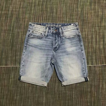 Light-coloured series washed sheen slim fit slim fit with elastic custom accessories mens swarm summer denim shorts
