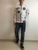 German flying jacket cloth embroidered 100 US knife box men slim jacket jacket