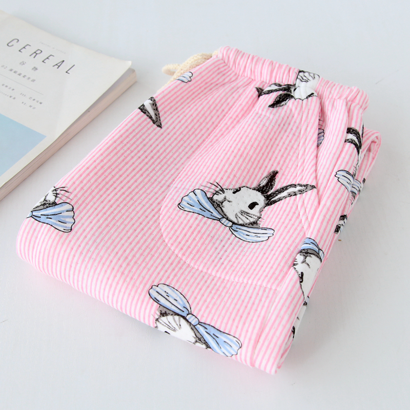 Quần ngủ nữ cotton mới quần dày giản dị mùa thu và mùa đông dệt kim cotton ấm không khí lớp tăng thời trang mặc nhà