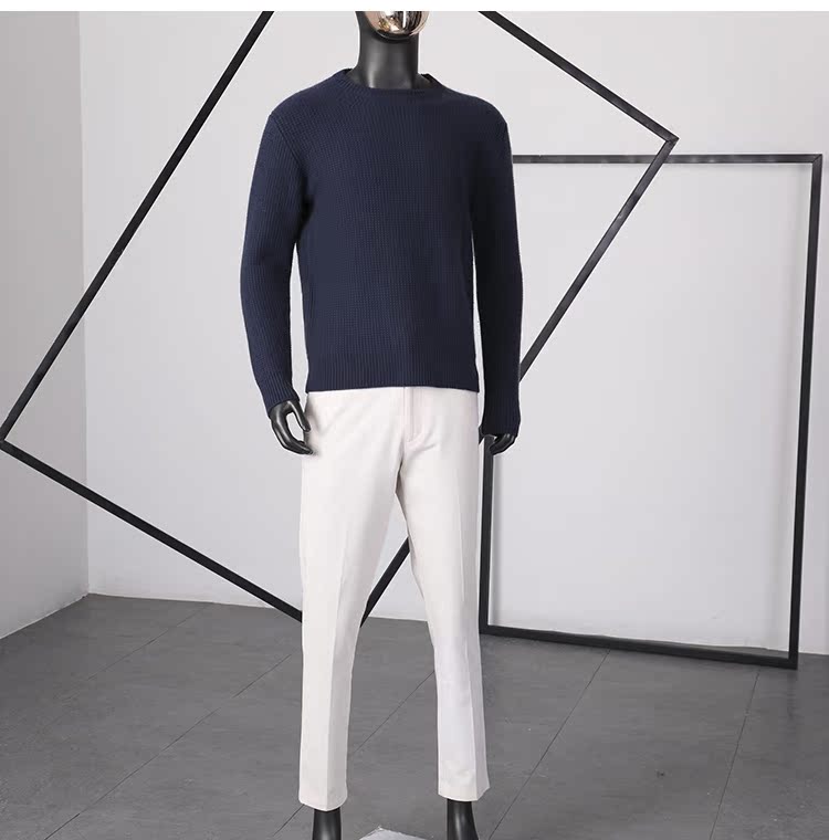 Yêu Moji ● Nhà thiết kế người Mỹ TF ● Áo len nam cổ điển nặng bằng len cashmere áo thể thao