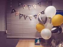Japan ins and pull flags retro kraft paper laflower male and female baby children party decorative items arrangement
