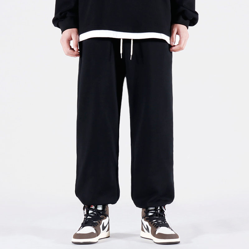 Mr forty spring and autumn sports pants men's loose trend basketball pants drawstring beam pants trendy casual knitted sweatpants