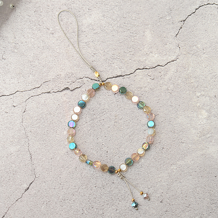 Shiny Crystal Cell Phone Lanyard Women's Internet Red Wrist Short Key Carry-On Pendant Pendant Cell Phone Lanyard Width Anti Loss