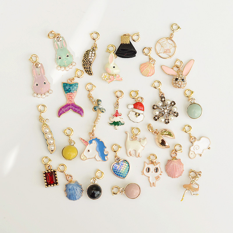 Special Price Han Edition Cute Alloy Gadget Small Accessories Bunny Fish Water Drill Side Hanging Counter Small Pendant Accessories Small Drip