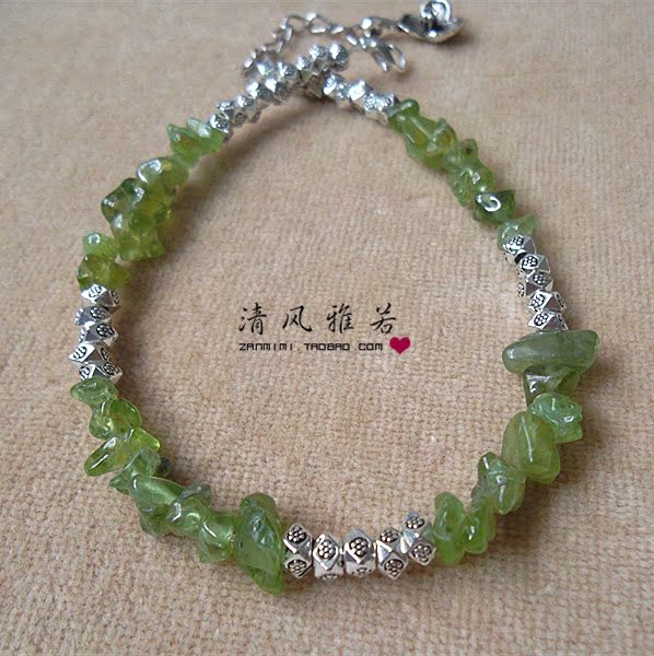 Tự nhiên citrine tourmaline bột tinh thể garnet citrine fluorite olivine thạch anh hoa vòng chân vòng hoa - Vòng chân lắc chân nữ pnj